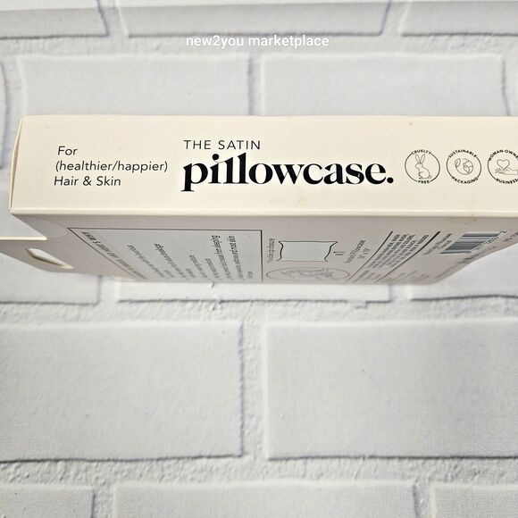 Kitsch Beauty Charcoal 100% Satin PIllowcase Standard 26" x 19" Zip Closure - Picture 3 of 3